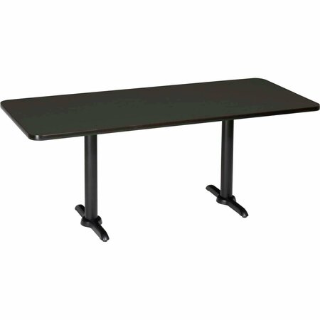 INTERION BY GLOBAL INDUSTRIAL Interion Counter Height Breakroom Table, 72inL x 36inW x 36inH, Black 695847BK